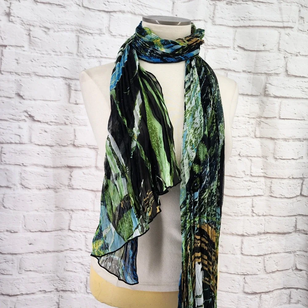 Y2K Indie Sleaze Scarf Crinkle Fairy Grunge Cyber Goth Flair Whimsical Dark